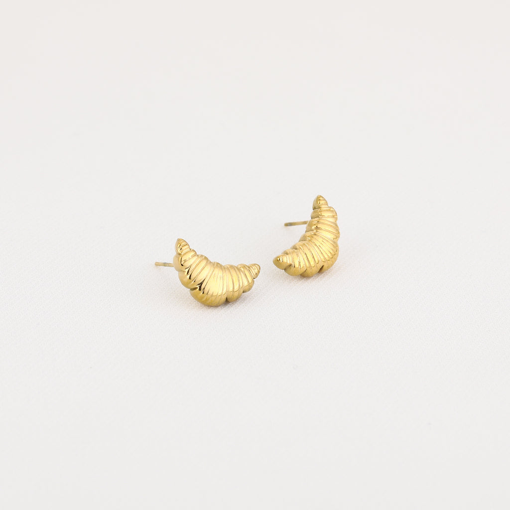 Golden Croissant Chic Earrings