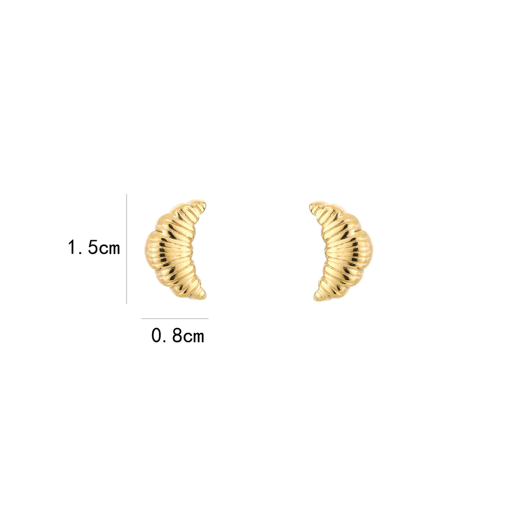 Golden Croissant Chic Earrings