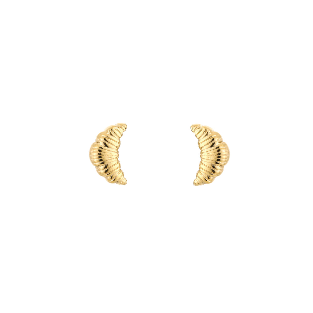 Golden Croissant Chic Earrings