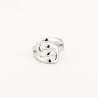 Twisted Link Ring Silver