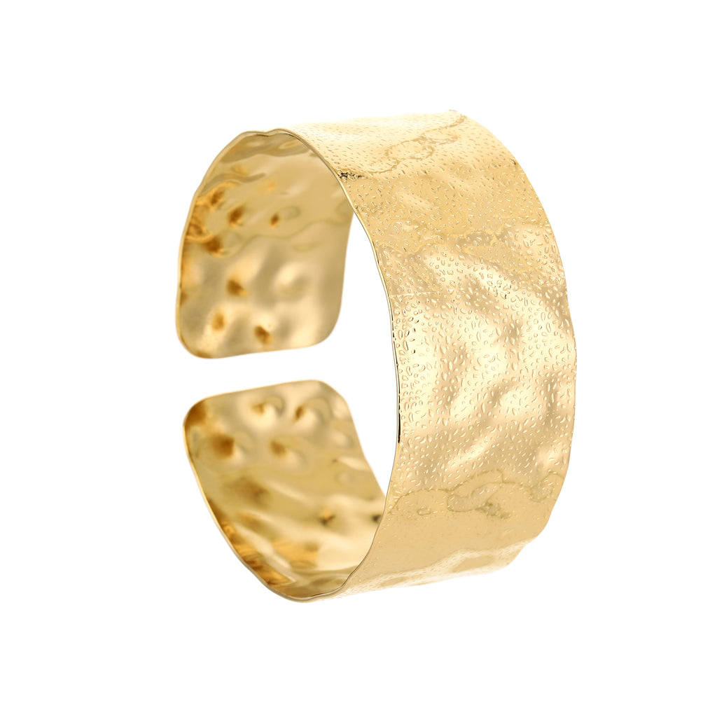 Hammered Cuff Bracelet Gold