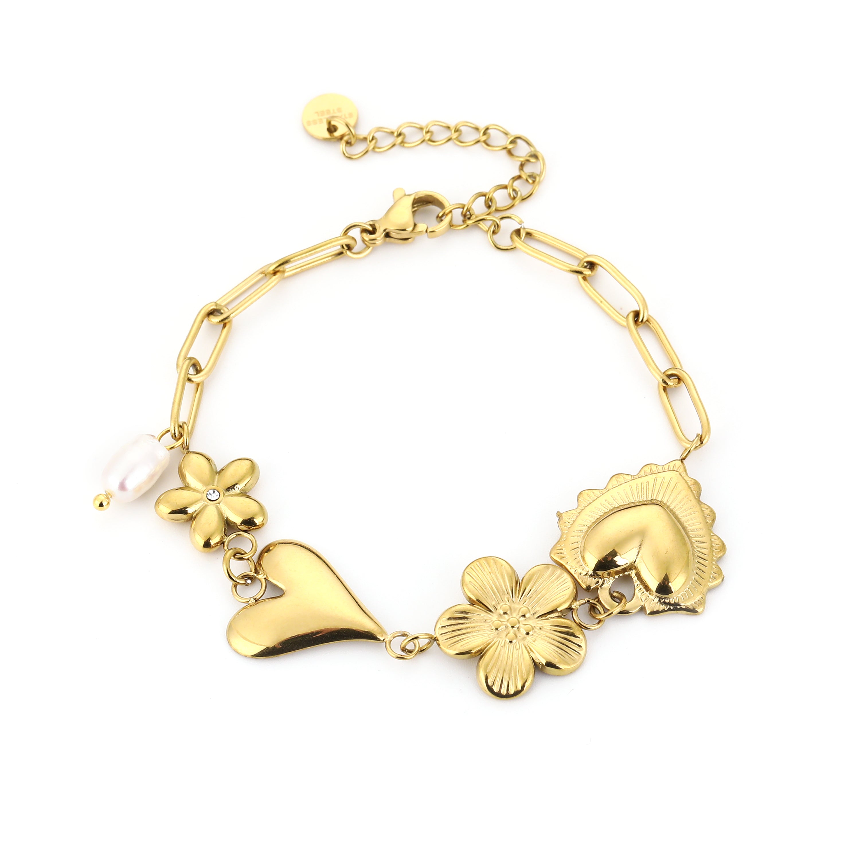 Hearts & Blooms Charm Bracelet
