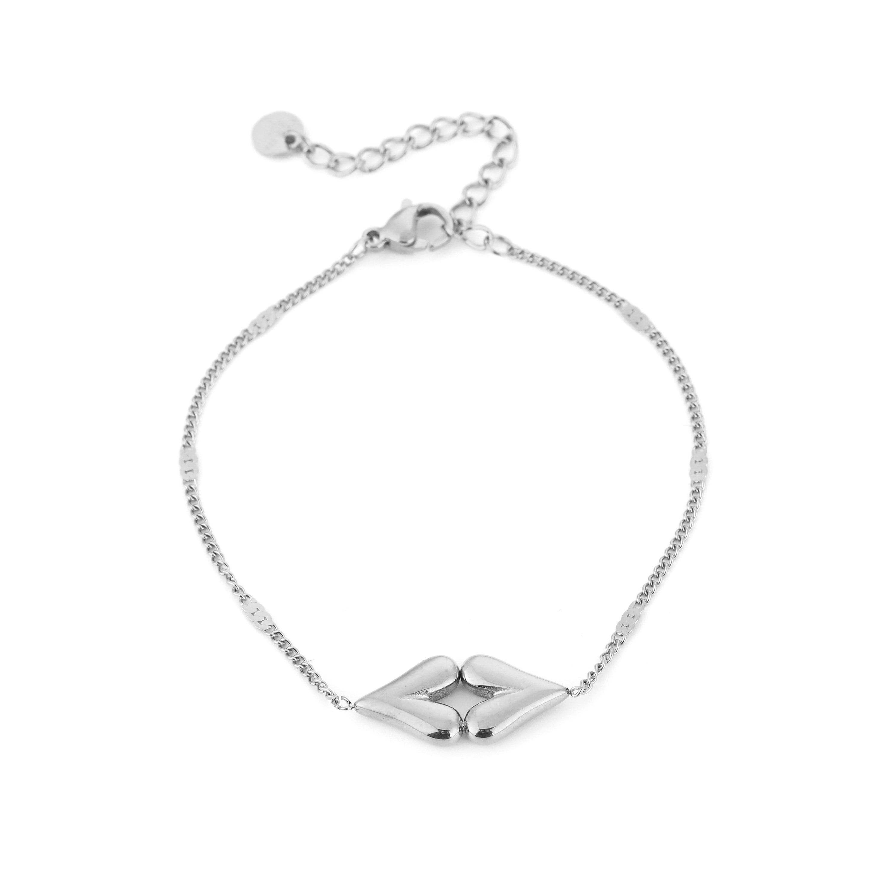 Silver Double Heart Bracelet