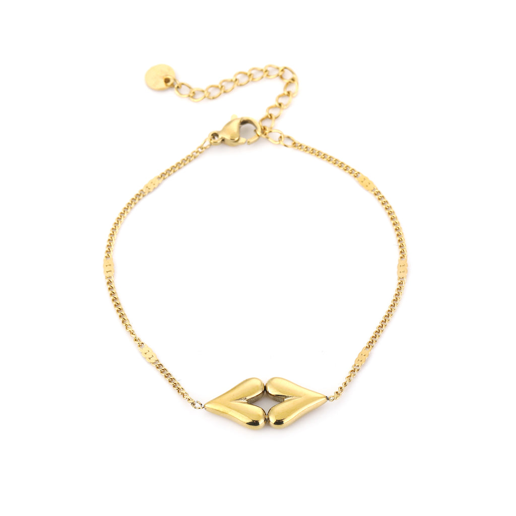 Golden Double Heart Bracelet