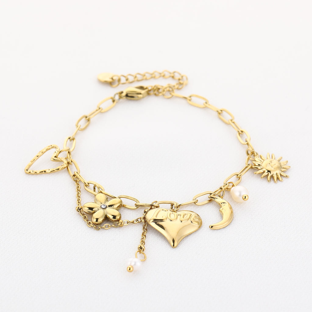 Golden Charms Bracelet