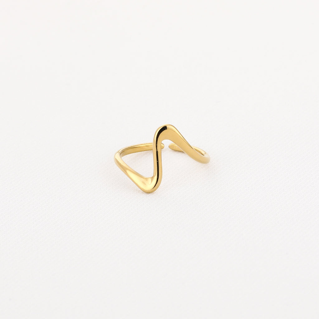 Golden Wave Ring