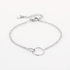 Double Circle Bracelet Silver
