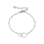 Double Circle Bracelet Silver