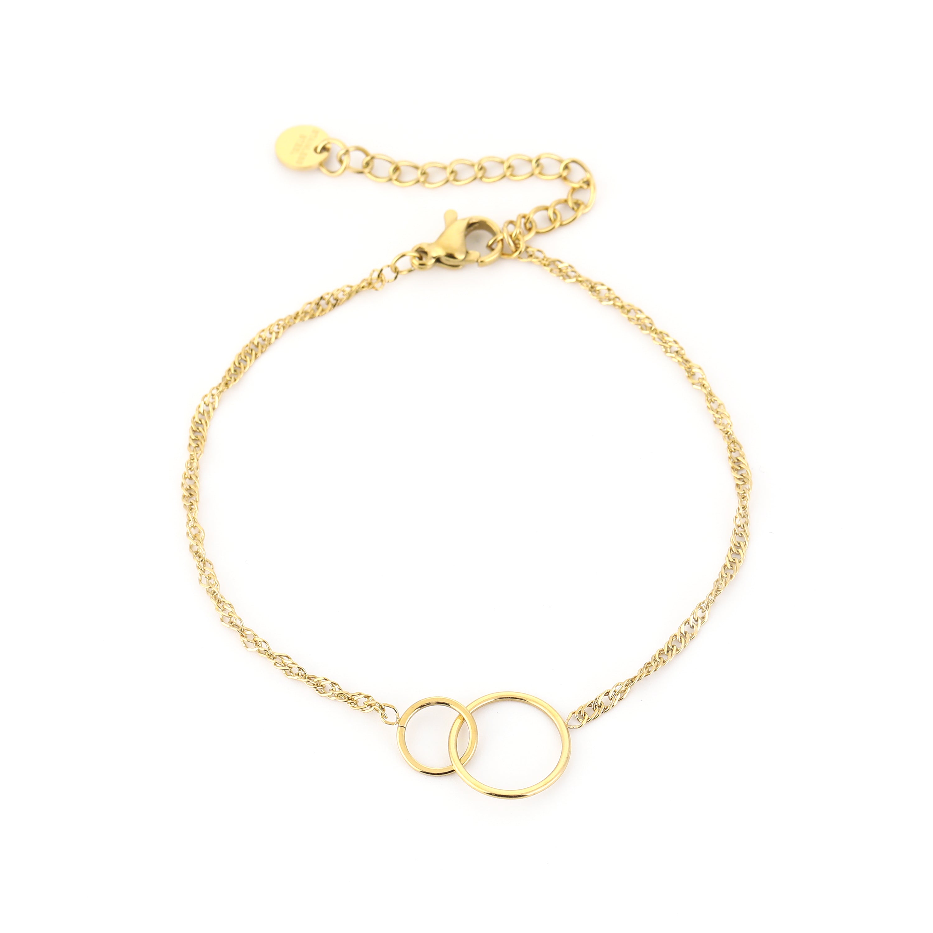 Double Circle Bracelet Gold