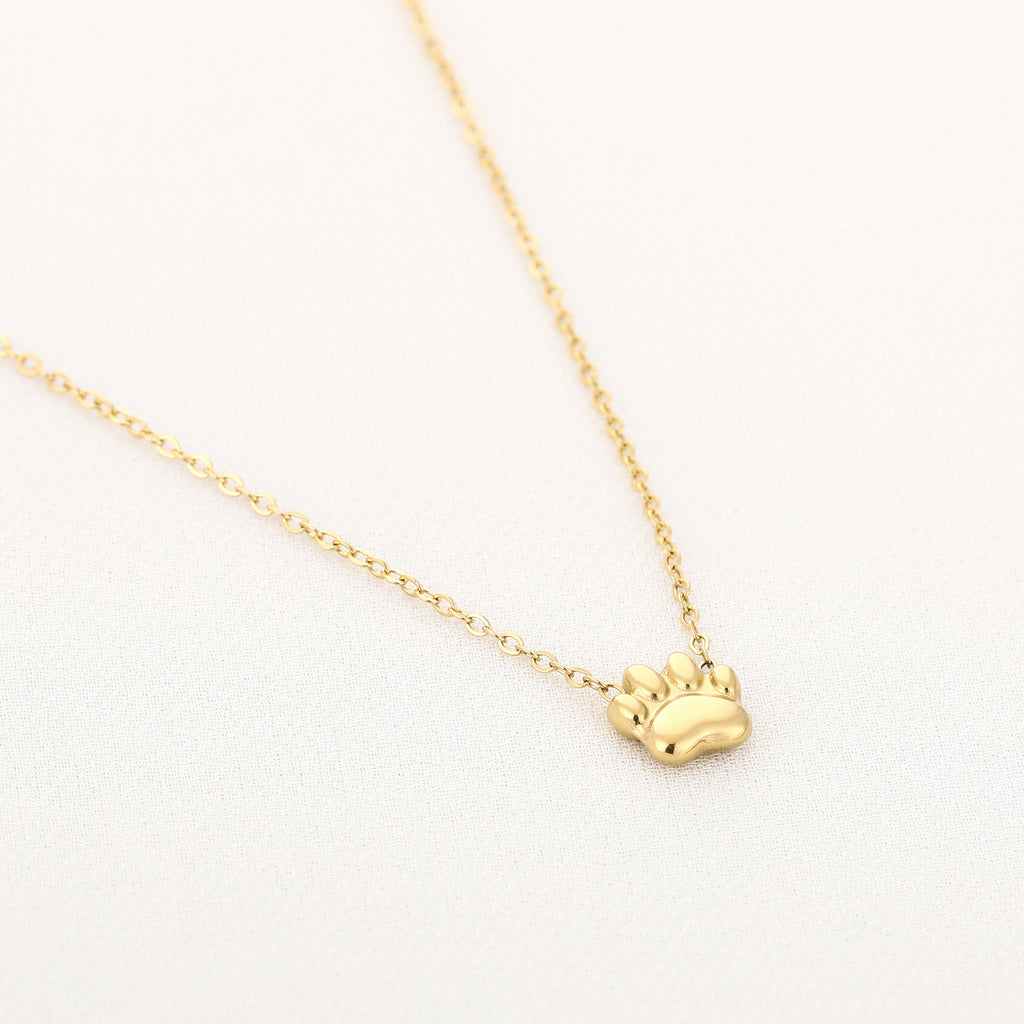 Paw Necklace Gold