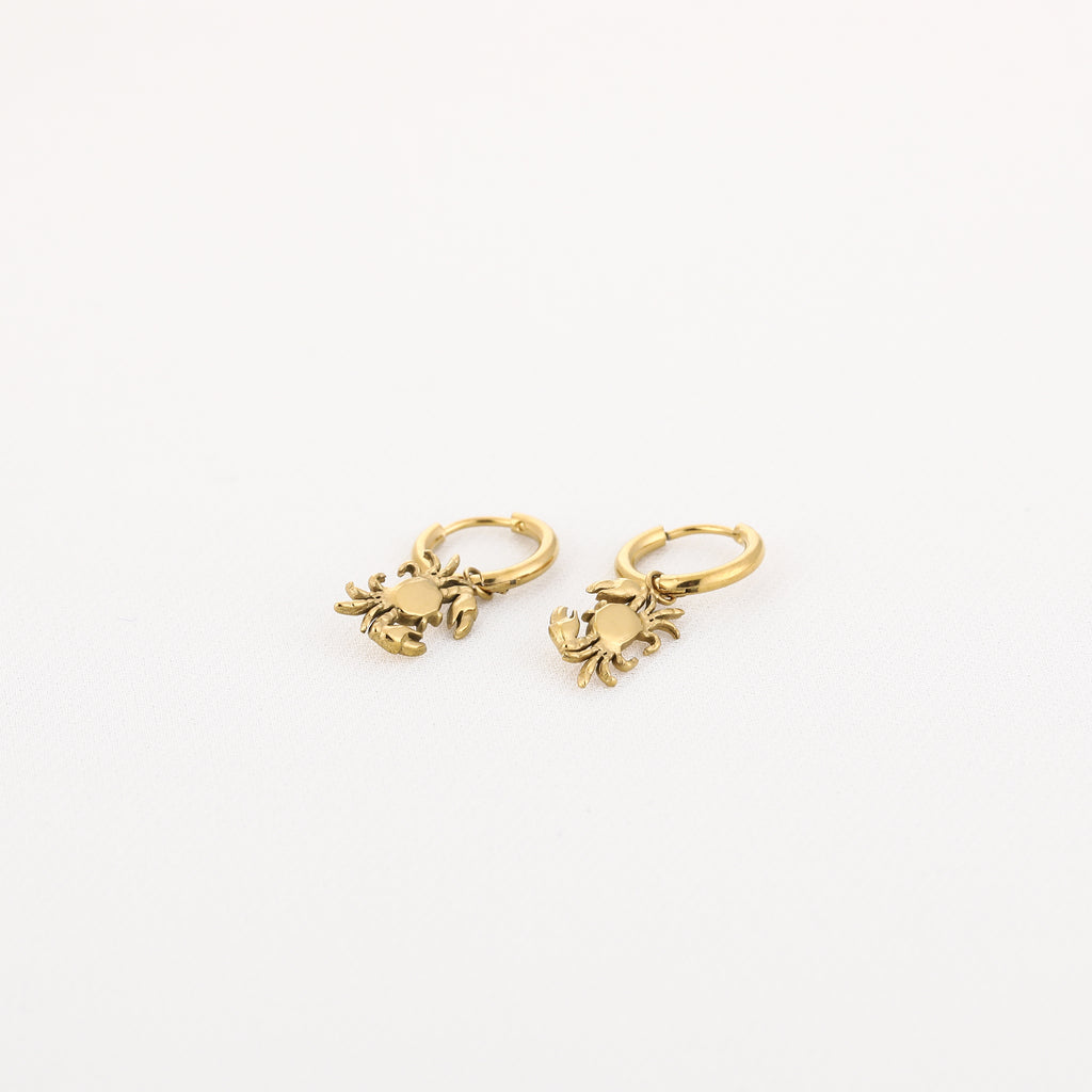 Golden Crab Earrings