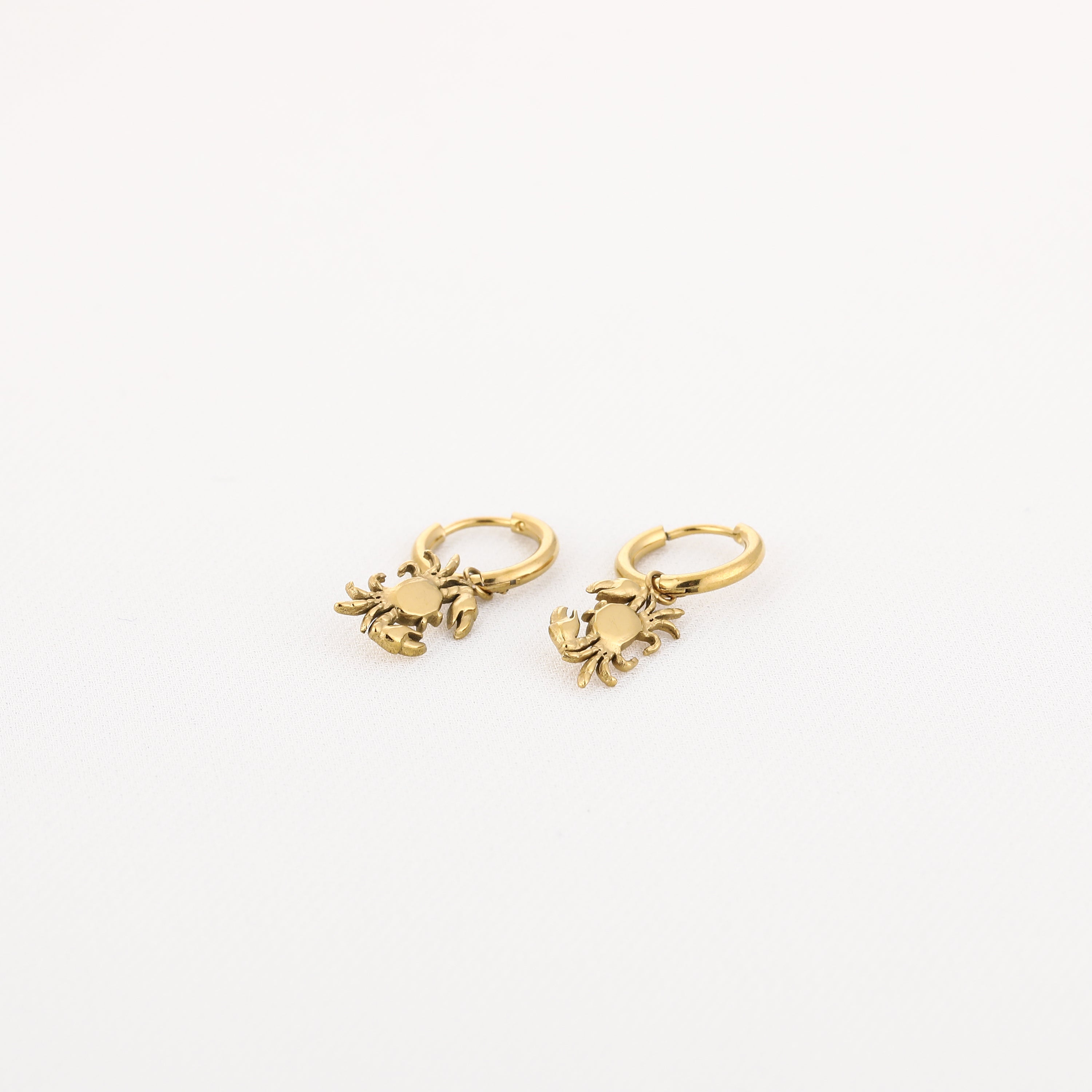 Golden Crab Earrings