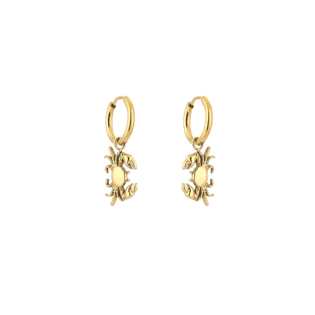 Golden Crab Earrings