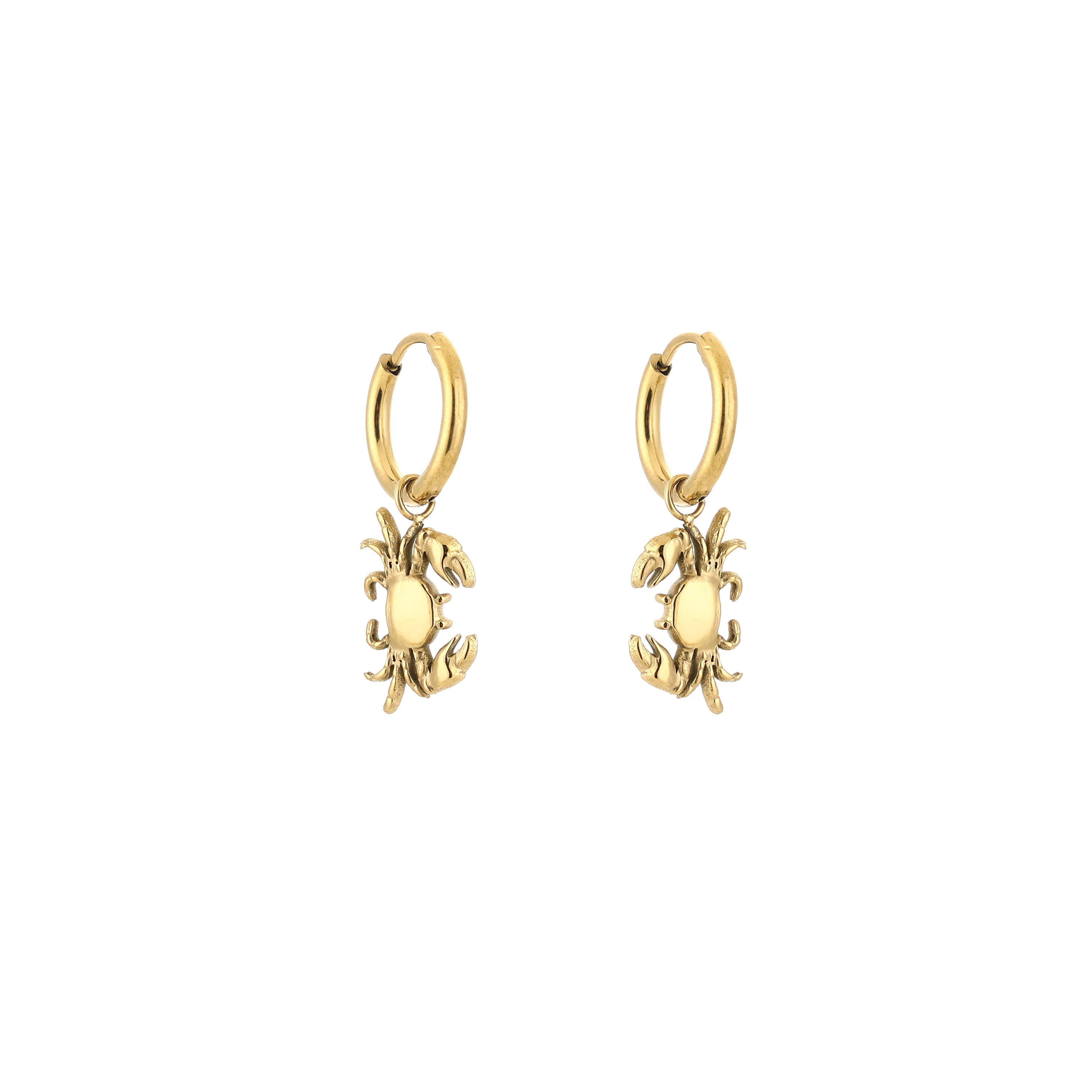 Golden Crab Earrings
