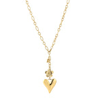 Golden Blossom Heart Necklace