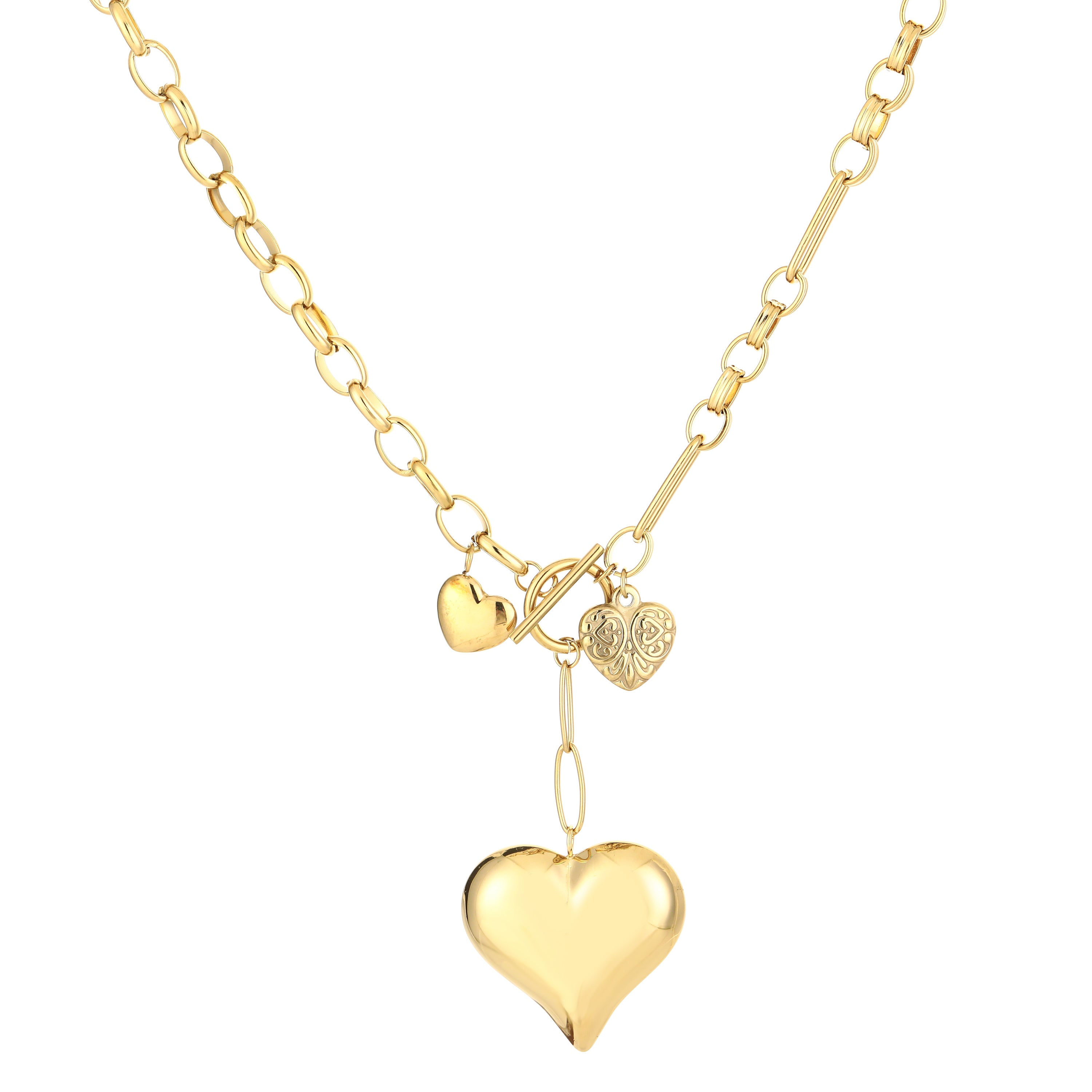 Multi-Heart Charm Necklace