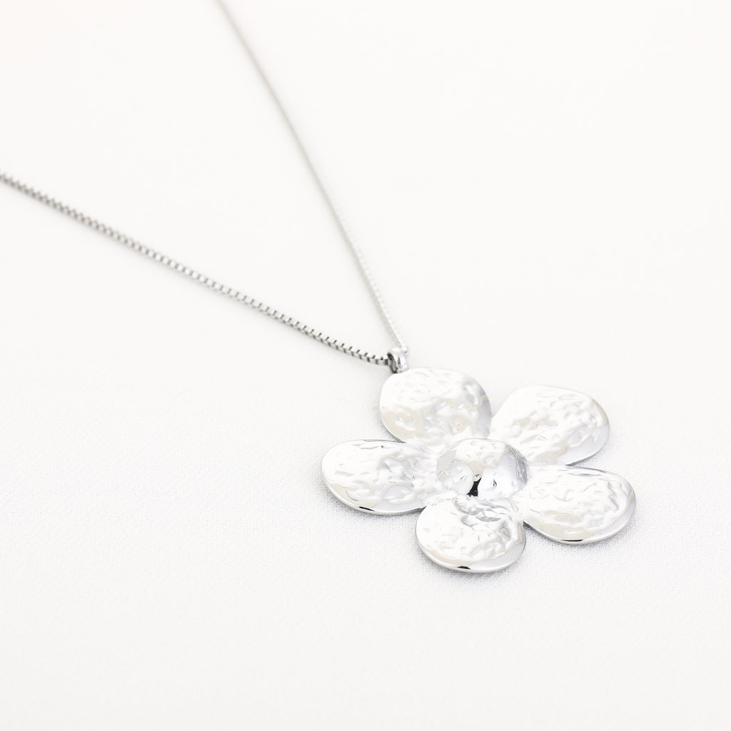Flora Bloom Necklace Silver