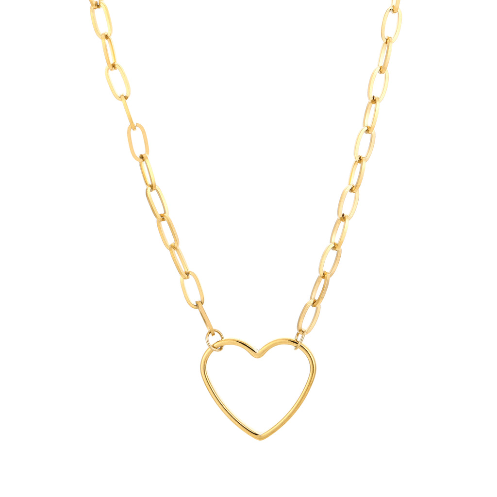 Open Heart Link Necklace