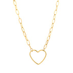 Open Heart Link Necklace