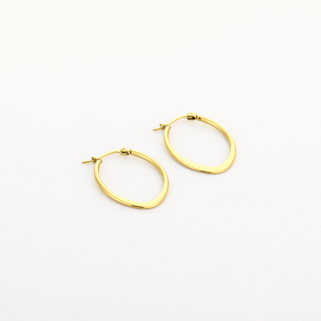 Oval Hoops Gold