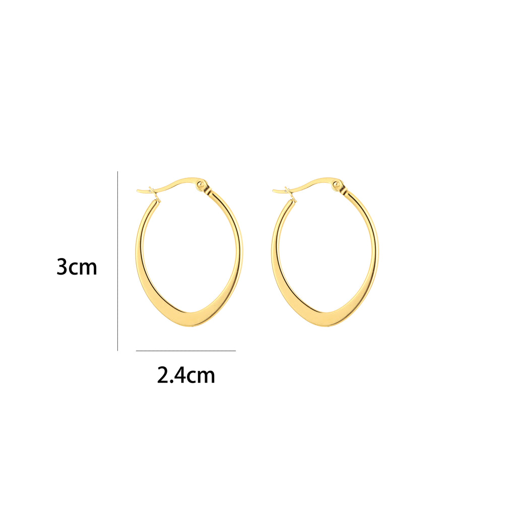 Oval Hoops Gold