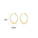 Oval Hoops Gold