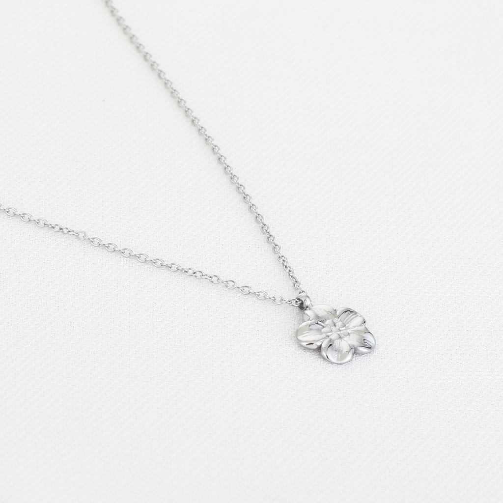 Golden Blossom Necklace Silver