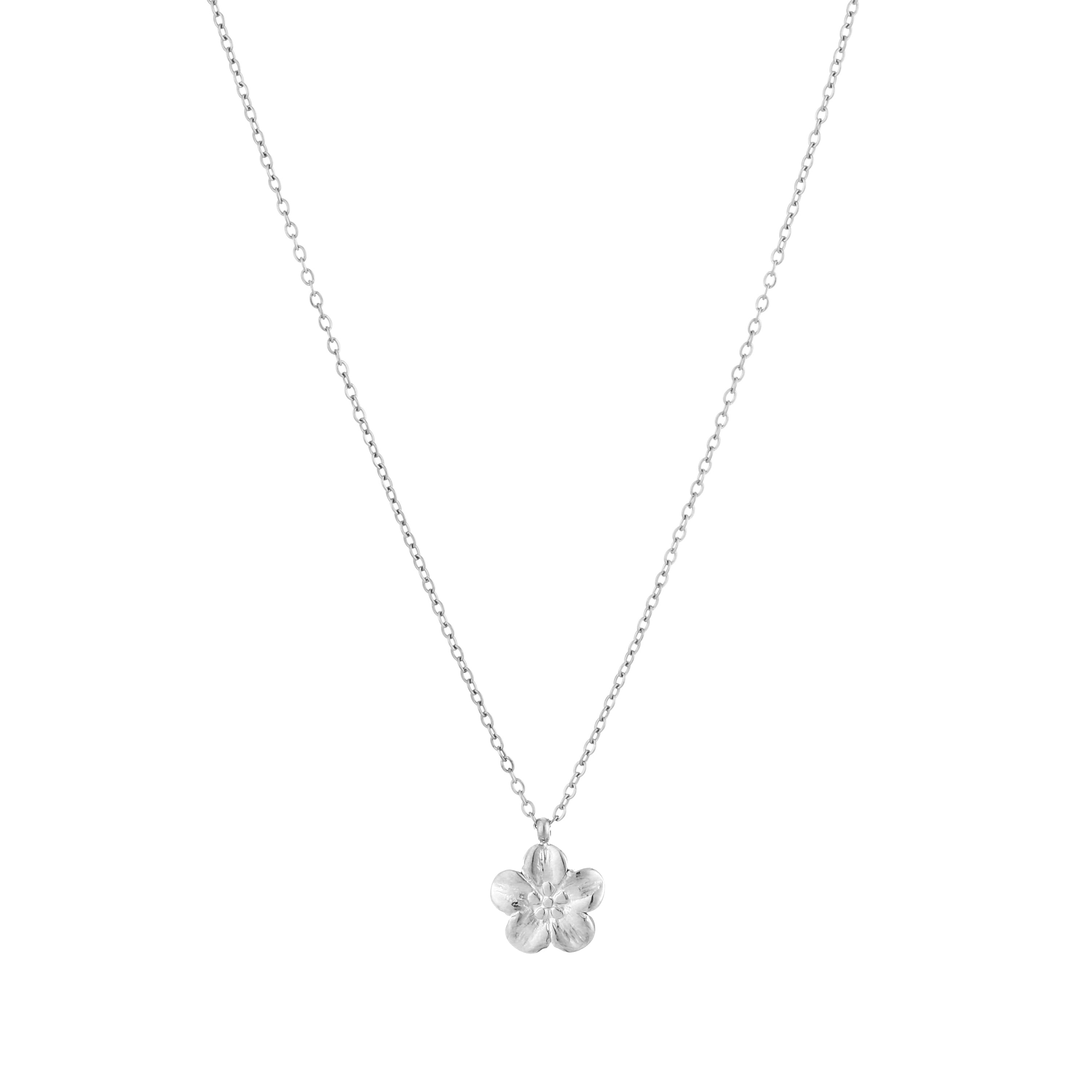 Golden Blossom Necklace Silver