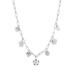 Charm Chain Necklace Silver