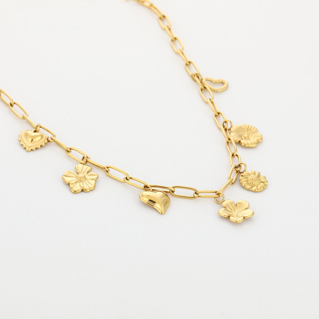 Charm Chain Necklace Gold