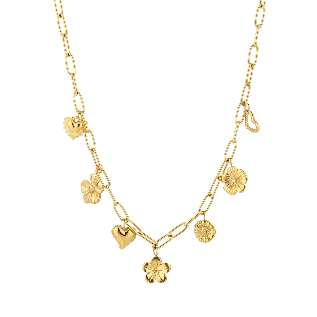 Charm Chain Necklace Gold
