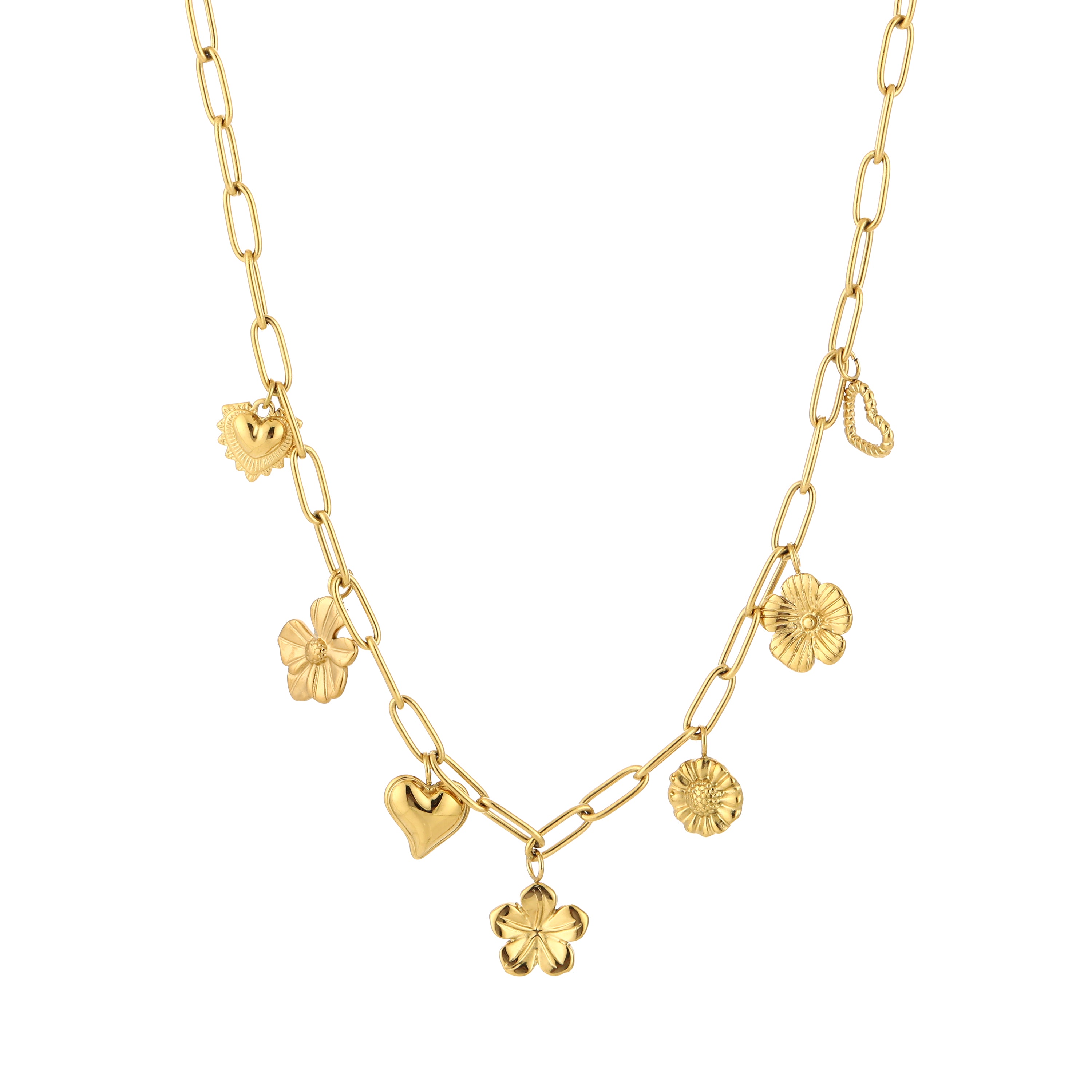 Charm Chain Necklace Gold