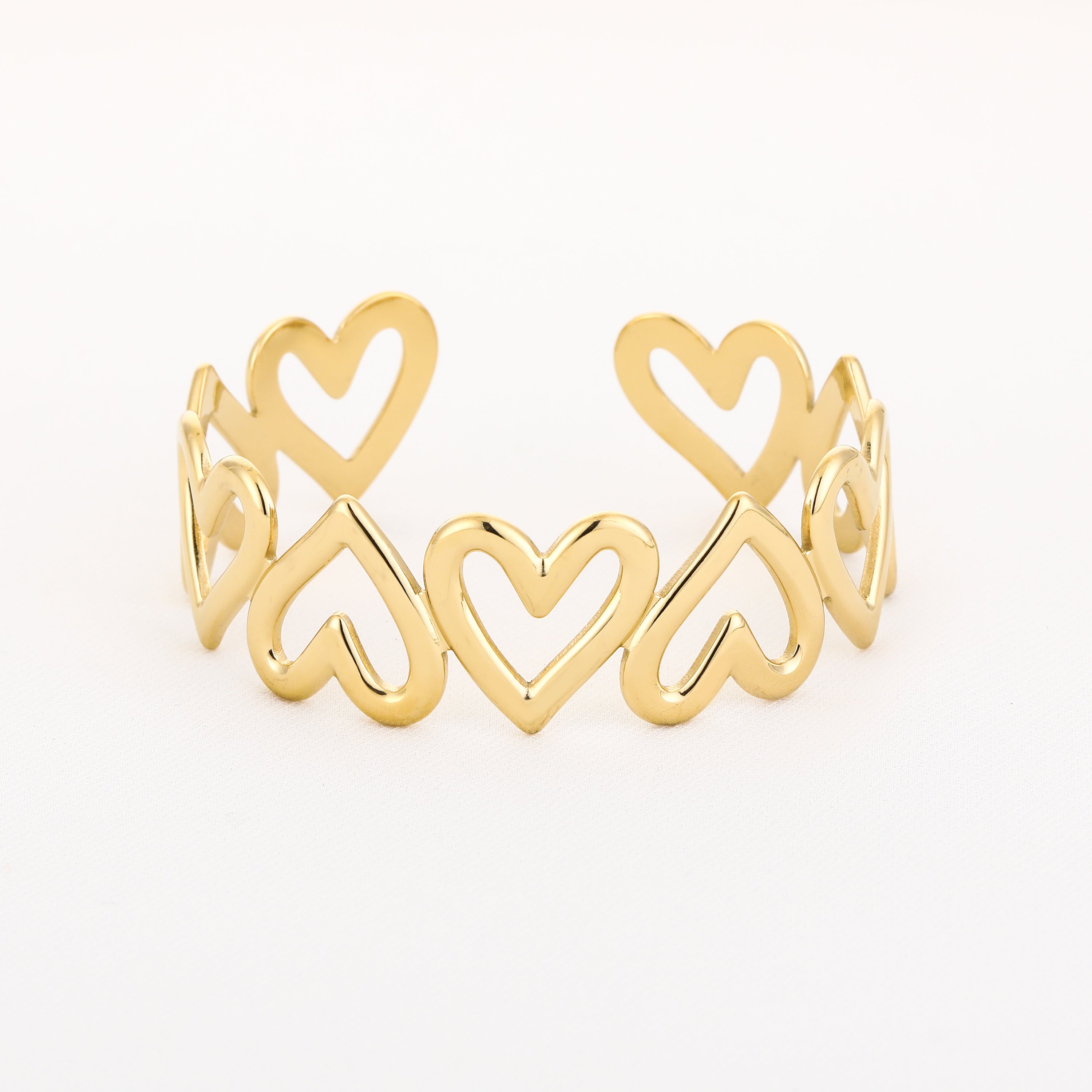 Open Hearts Cuff Gold