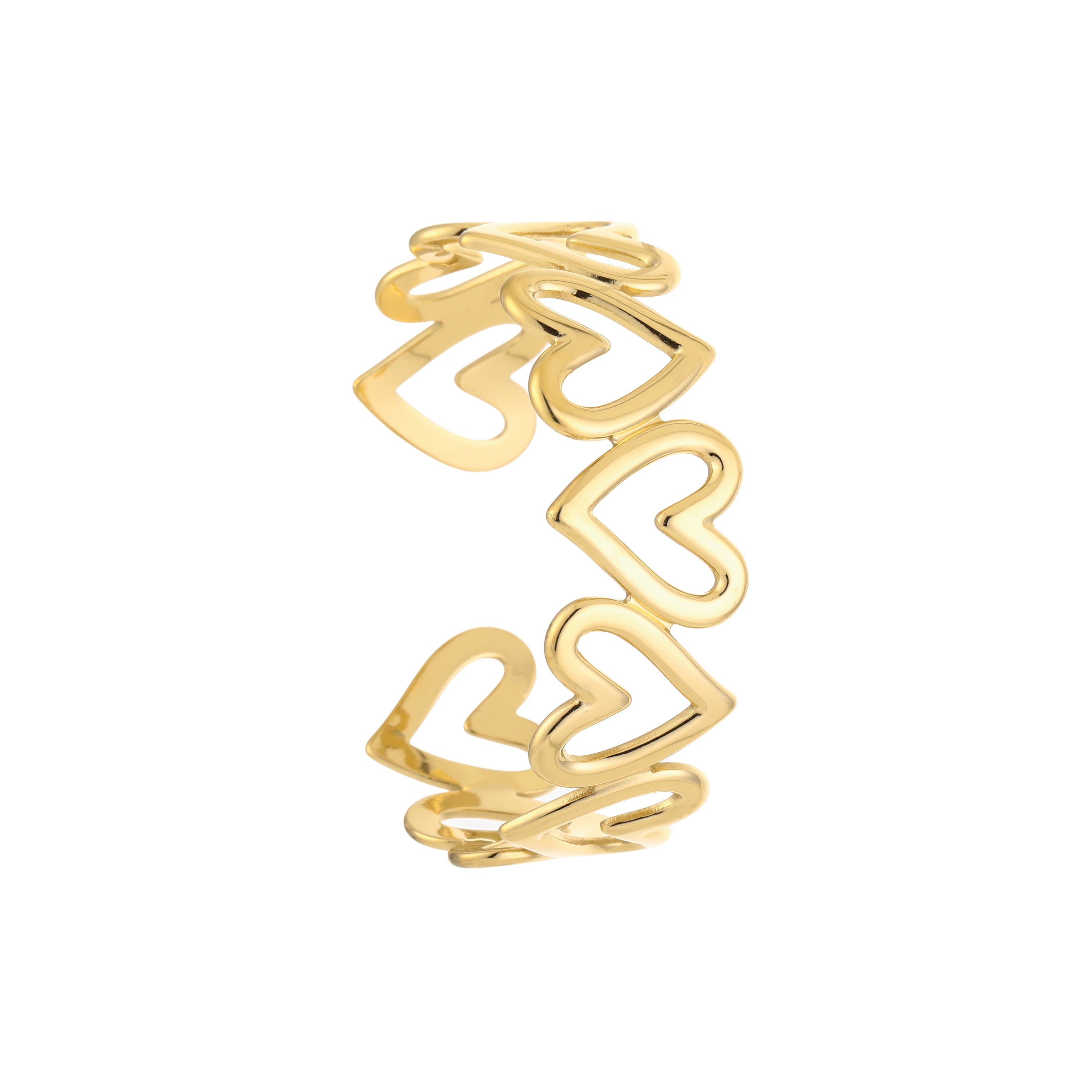 Open Hearts Cuff Gold