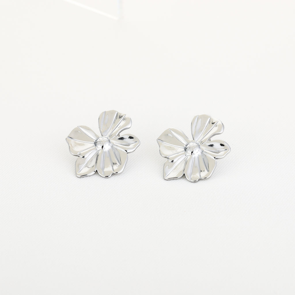 Silver Bloom Earrings