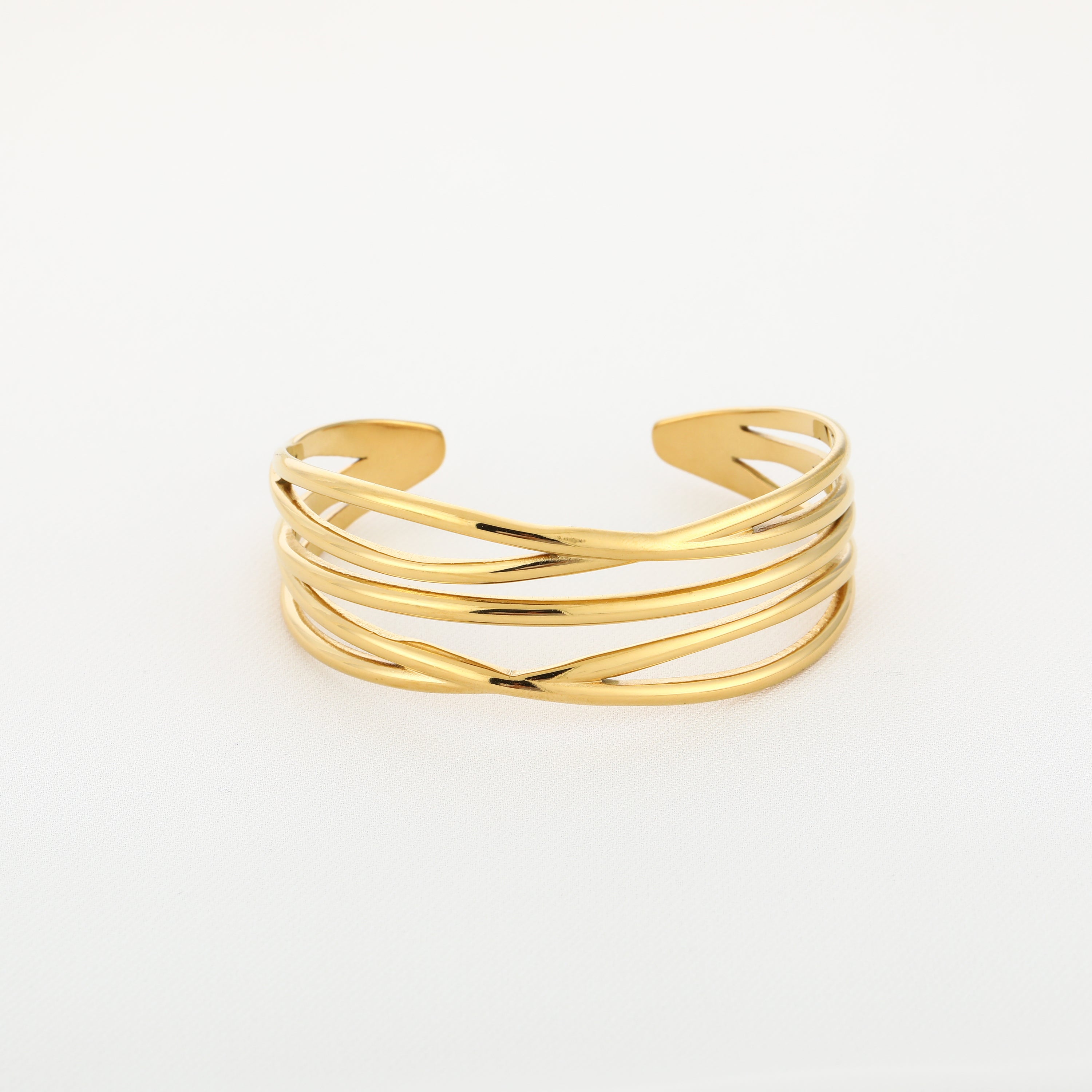 Twisted Cuff Bracelet Gold