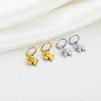 Luna Flower Hoops Silver