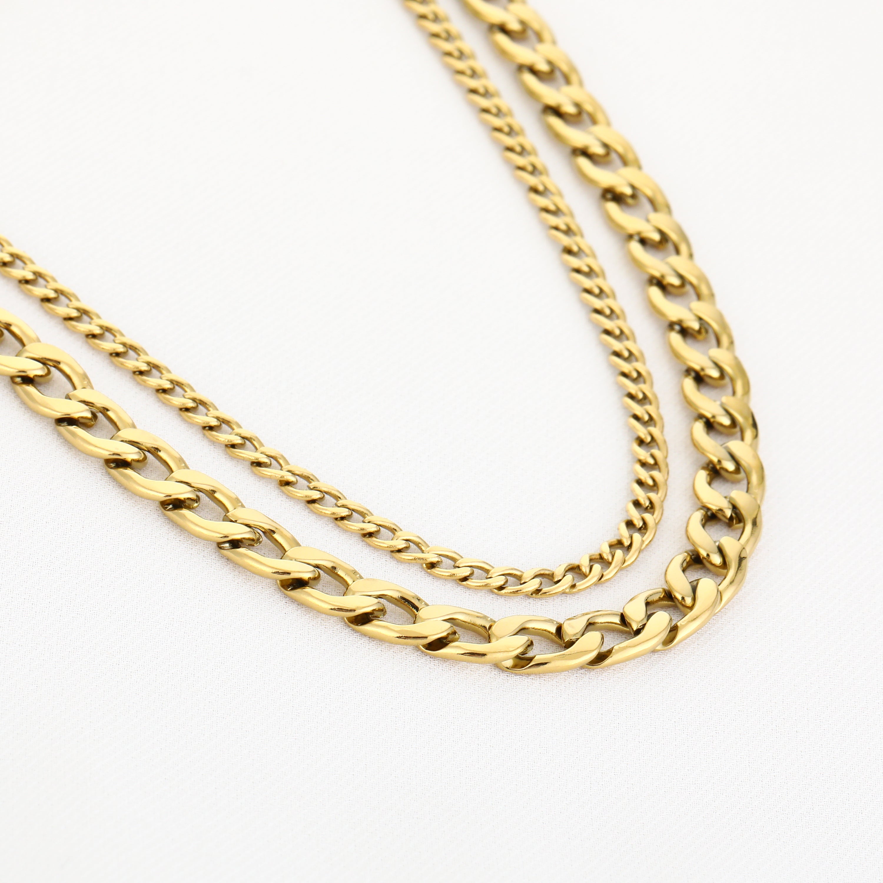 Golden Layered Chain Necklace