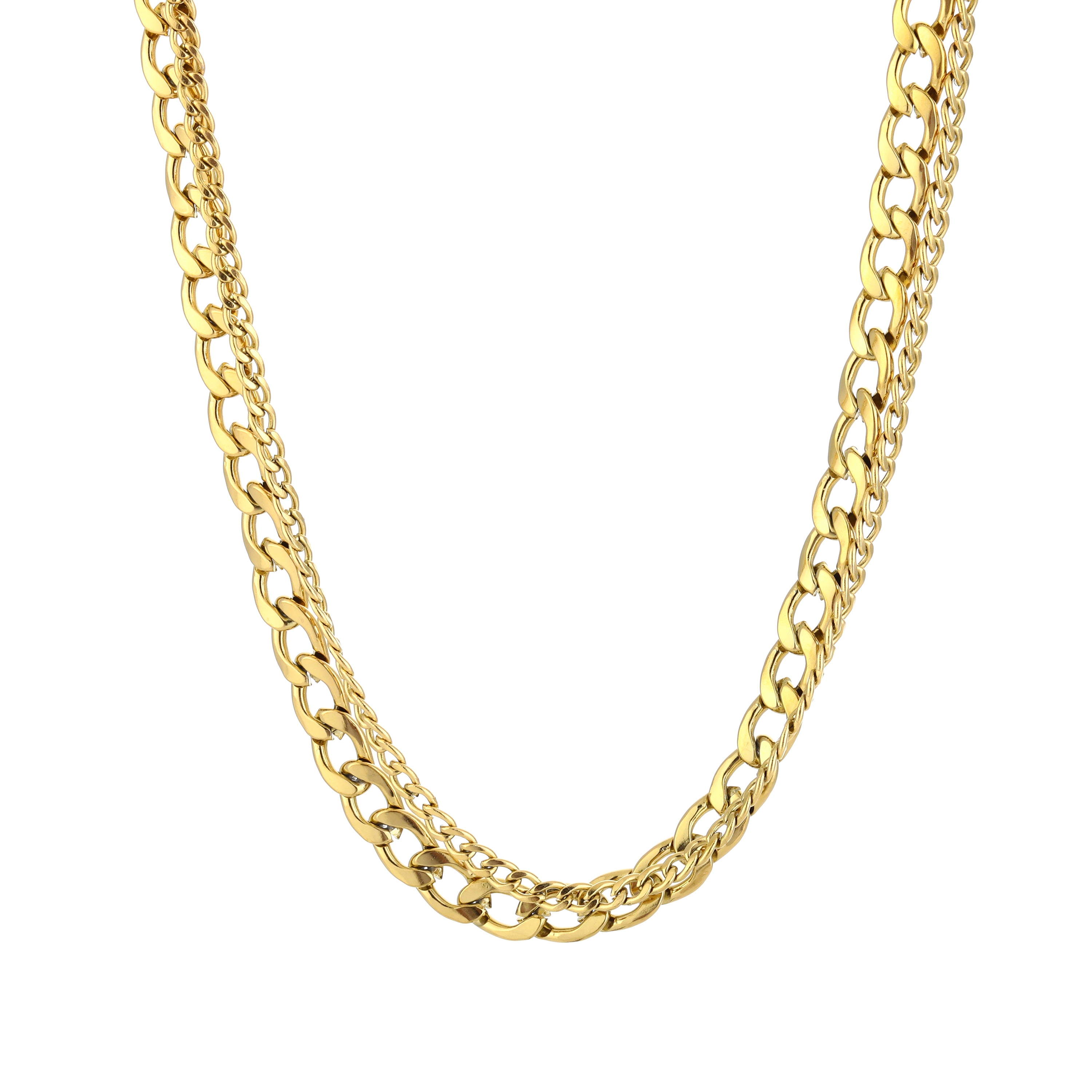 Golden Layered Chain Necklace