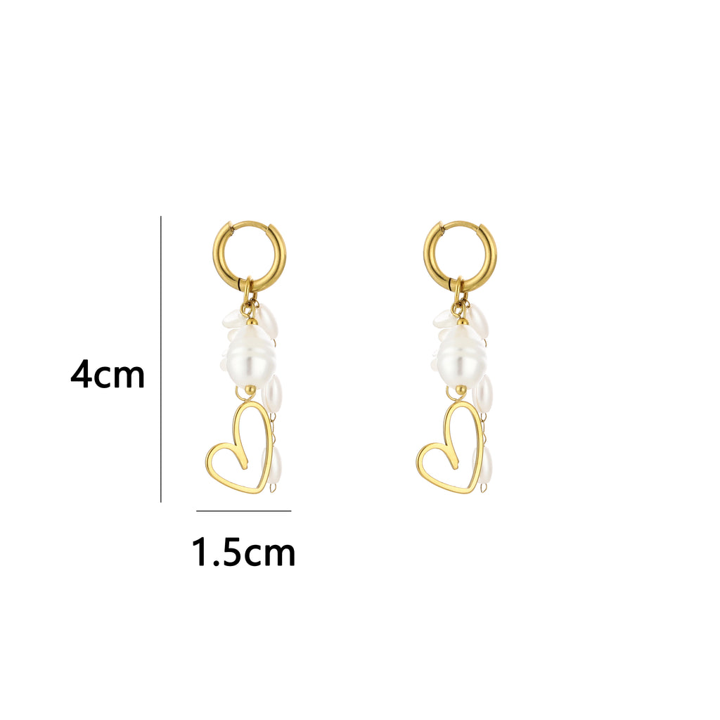 Amour Pearl Hoops