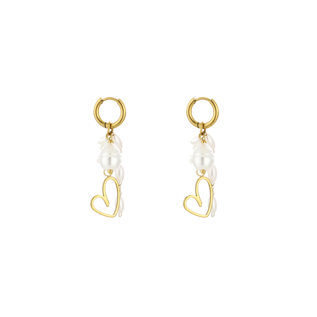 Amour Pearl Hoops