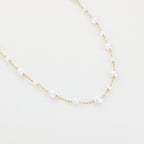 Pearl Chain Necklace Gold