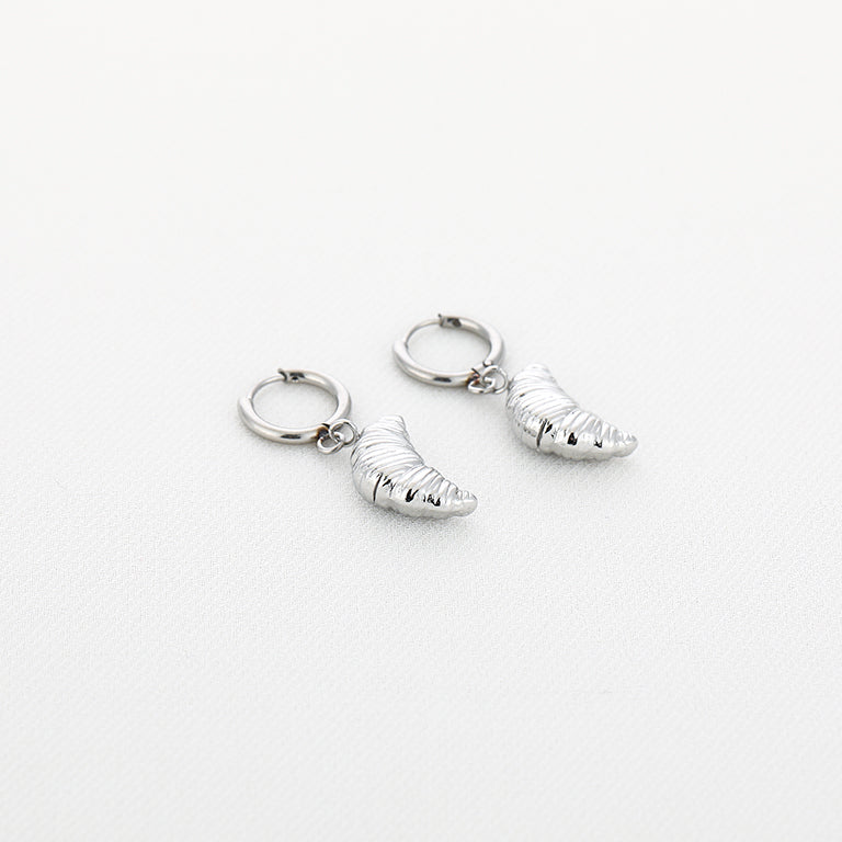 Croissant Hoops Silver