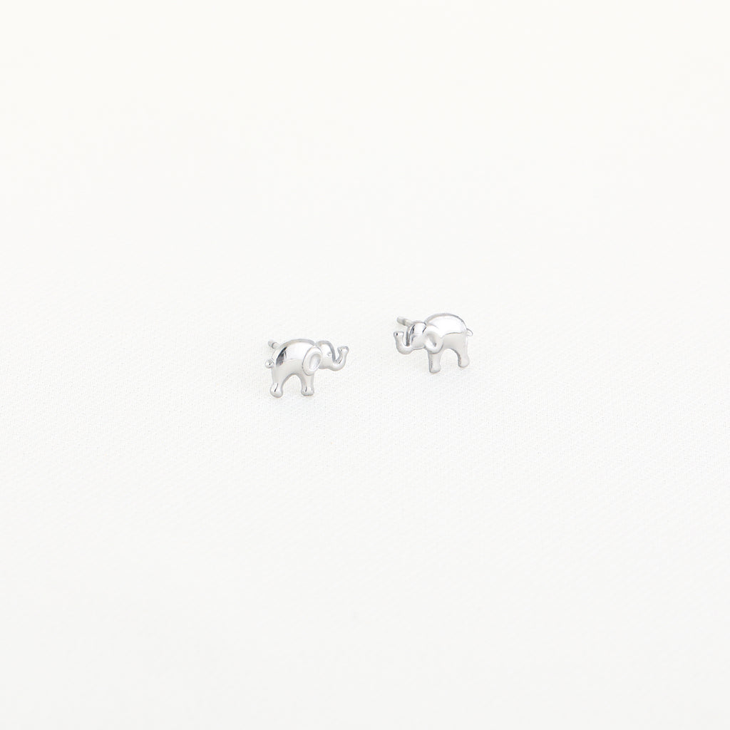 Silver Elephant Earrings
