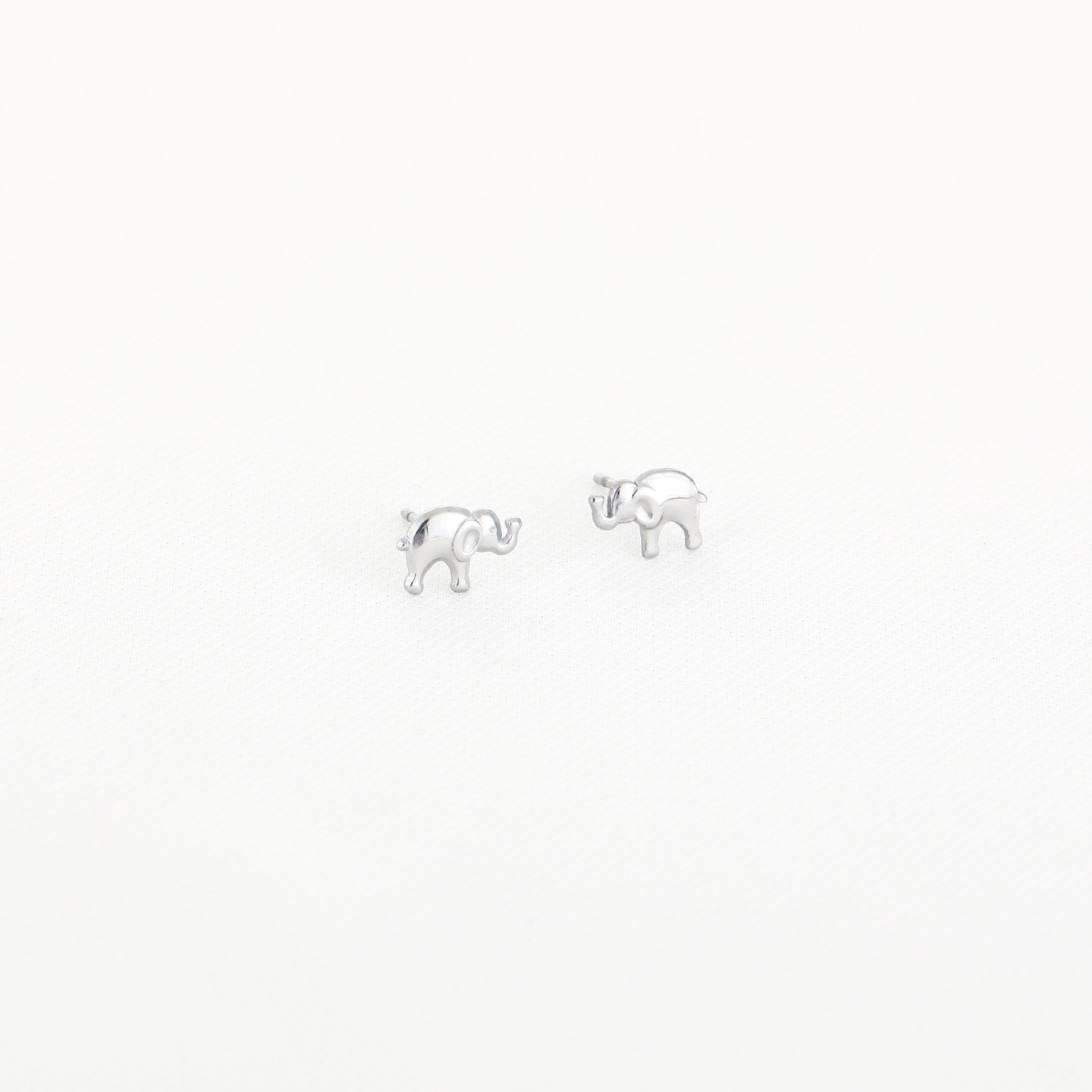 Silver Elephant Earrings