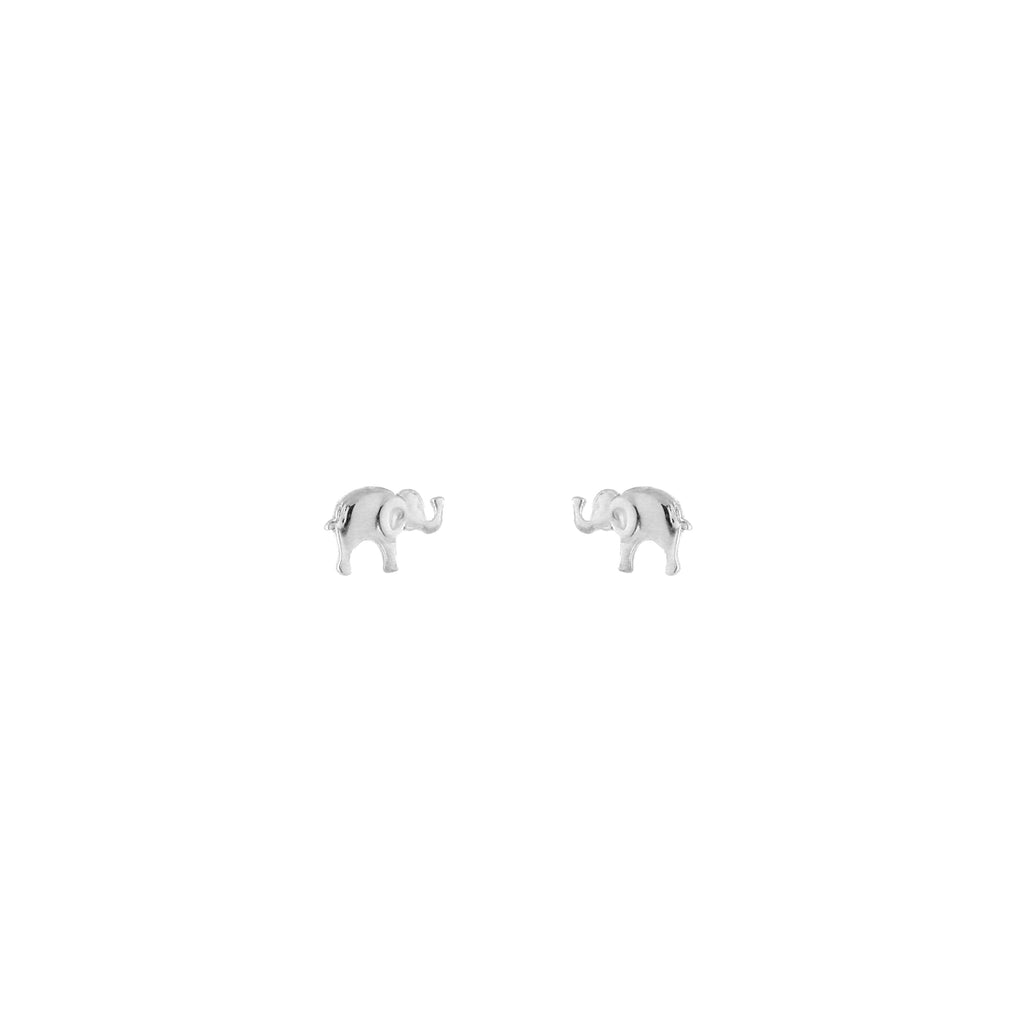Silver Elephant Earrings