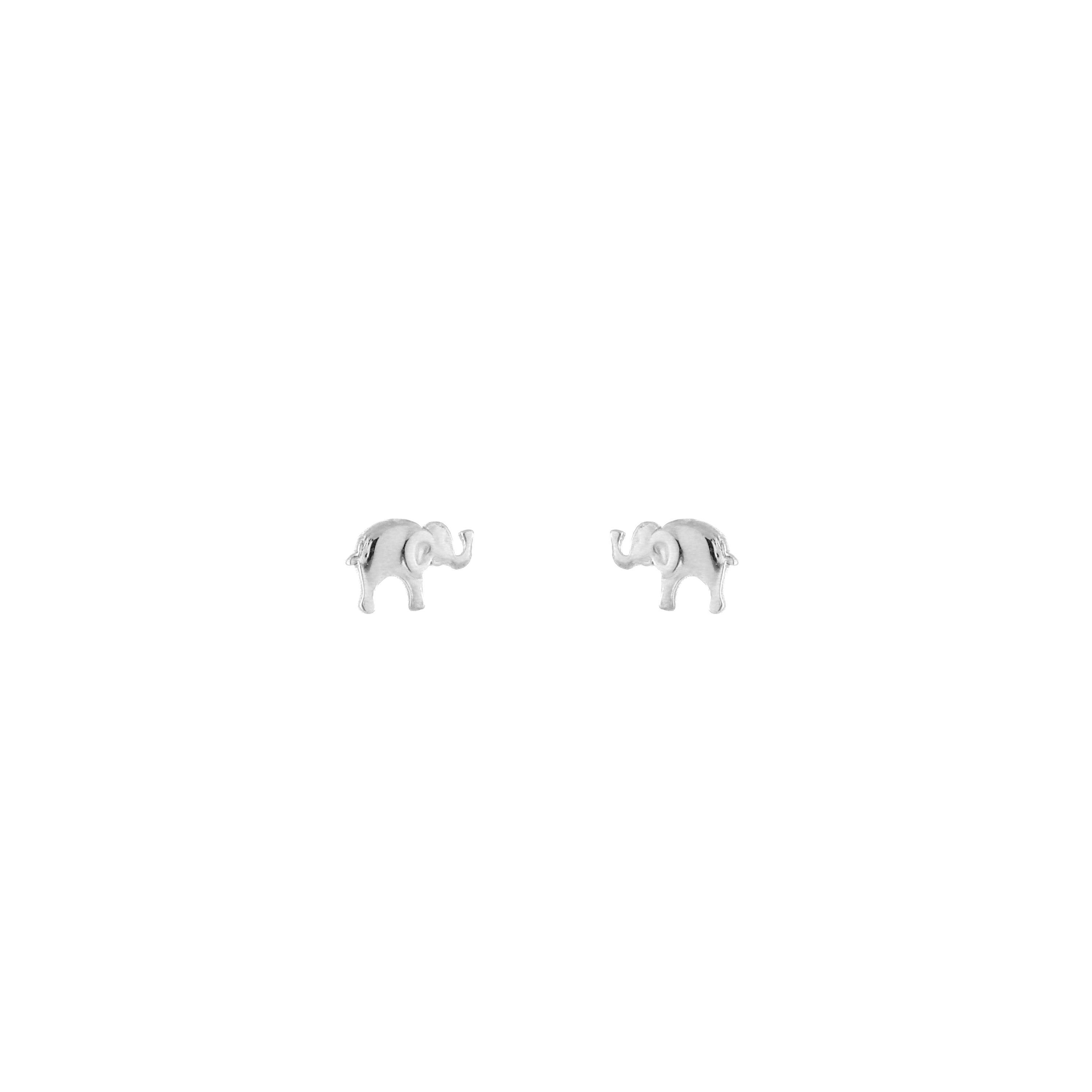 Silver Elephant Earrings