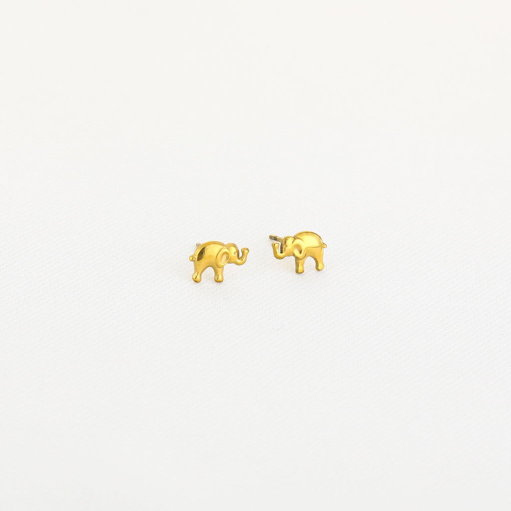Elephant Earrings Gold