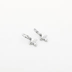 Mushroom Charm Hoops Silver