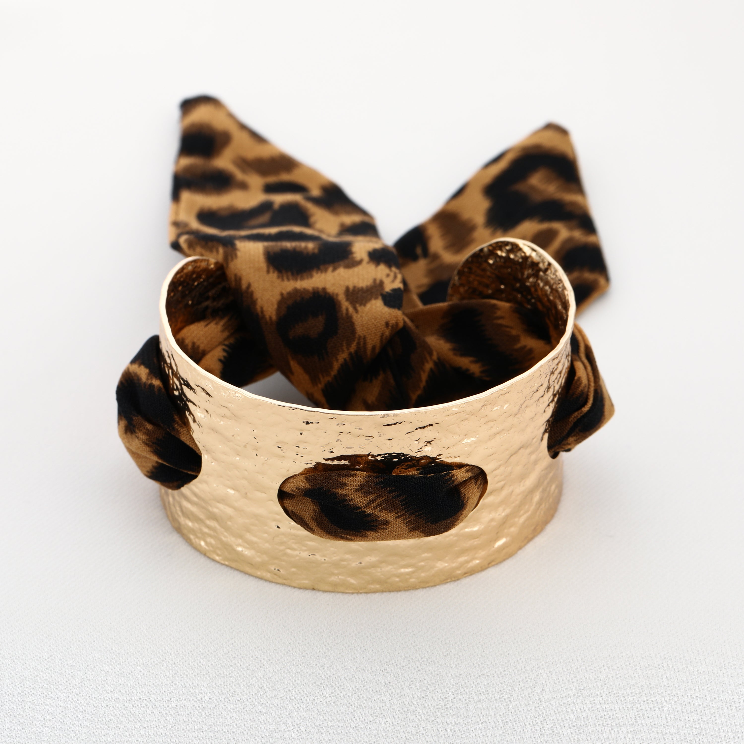 Leopard Scarf Cuff Gold